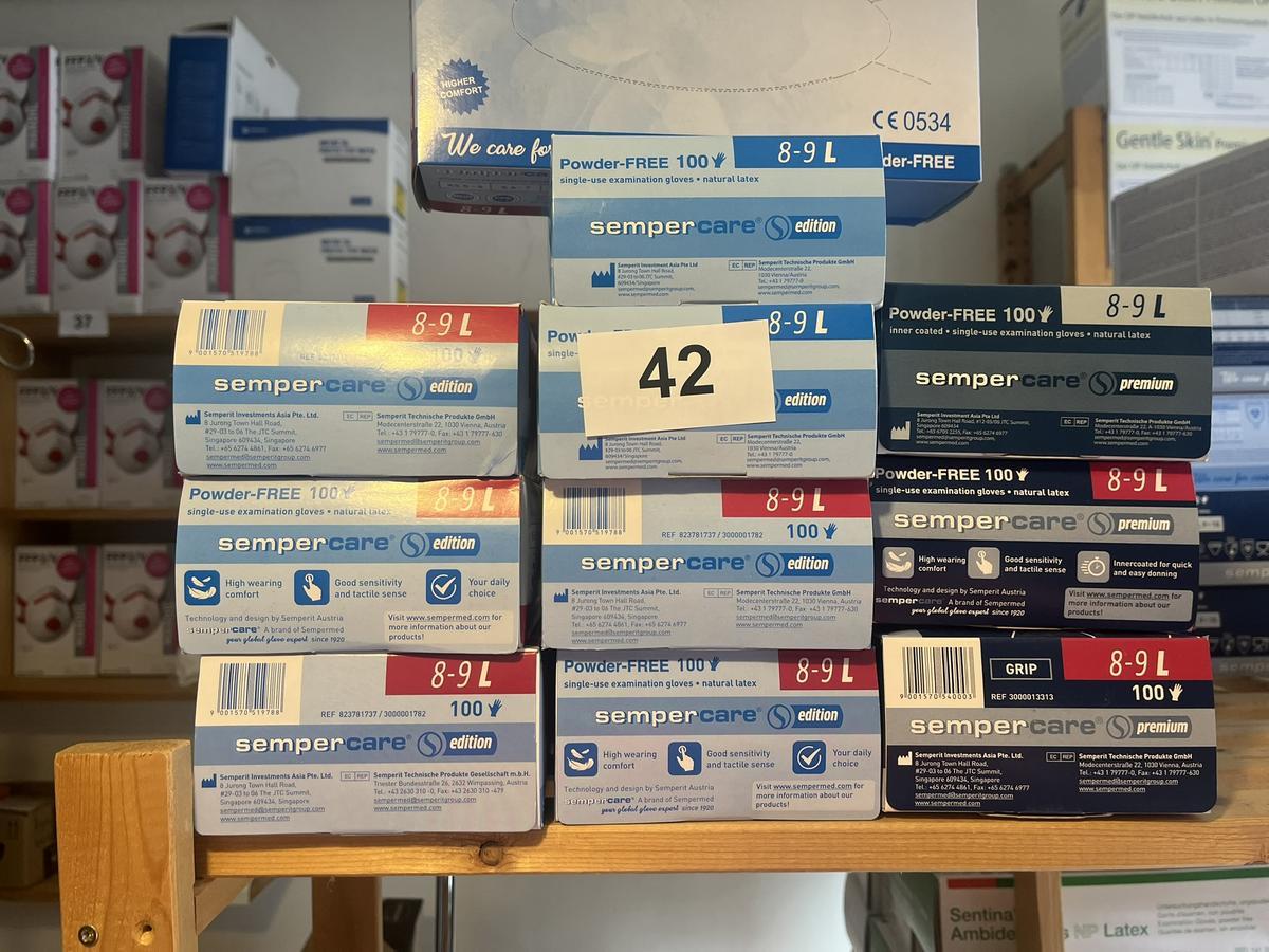 1100 Stück Sempercare Latexhandschuhe