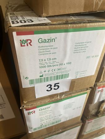 6000 Stück L&R Gazin 7,5 / 7,5 cm Mullkompresse 6000 Stück L&R Gazin 7,5 / 7,5 cm Mullkompresse