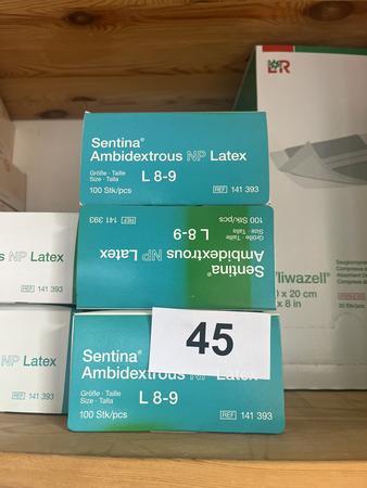 500 Stück Sentina Ambidextrous Latexhandschuhe 500 Stück Sentina Ambidextrous Latexhandschuhe