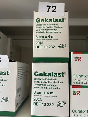 3 Pakungen a 20 Stück Gekalast Elstische Fixierbinde 8 cm x 4 m 3 Pakungen a 20 Stück Gekalast Elstische Fixierbinde 8 cm x 4 m