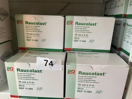 14 Packungen a 20 Stück Raucolast Elastische Fixierbinde 10 cm x 4 m 14 Packungen a 20 Stück Raucolast Elastische Fixierbinde 10 cm x 4 m