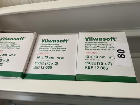 3 Packungen a 150 Stück Vliwasoft Vliesstoffkompresse 10 x 10 cm 3 Packungen a 150 Stück Vliwasoft Vliesstoffkompresse 10 x 10 cm