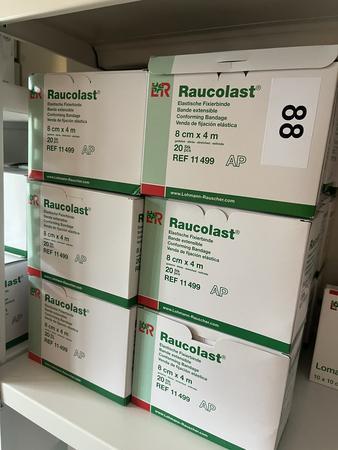 24 Packungen a 20 Stück Raucolast Elastische Fixierbinde 8 cm x 4 m 24 Packungen a 20 Stück Raucolast Elastische Fixierbinde 8 cm x 4 m