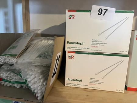 4 Packungen a 200 Stück Raucotupf Stieltupfer - kleiner Wattekopf 4 Packungen a 200 Stück Raucotupf Stieltupfer - kleiner Wattekopf