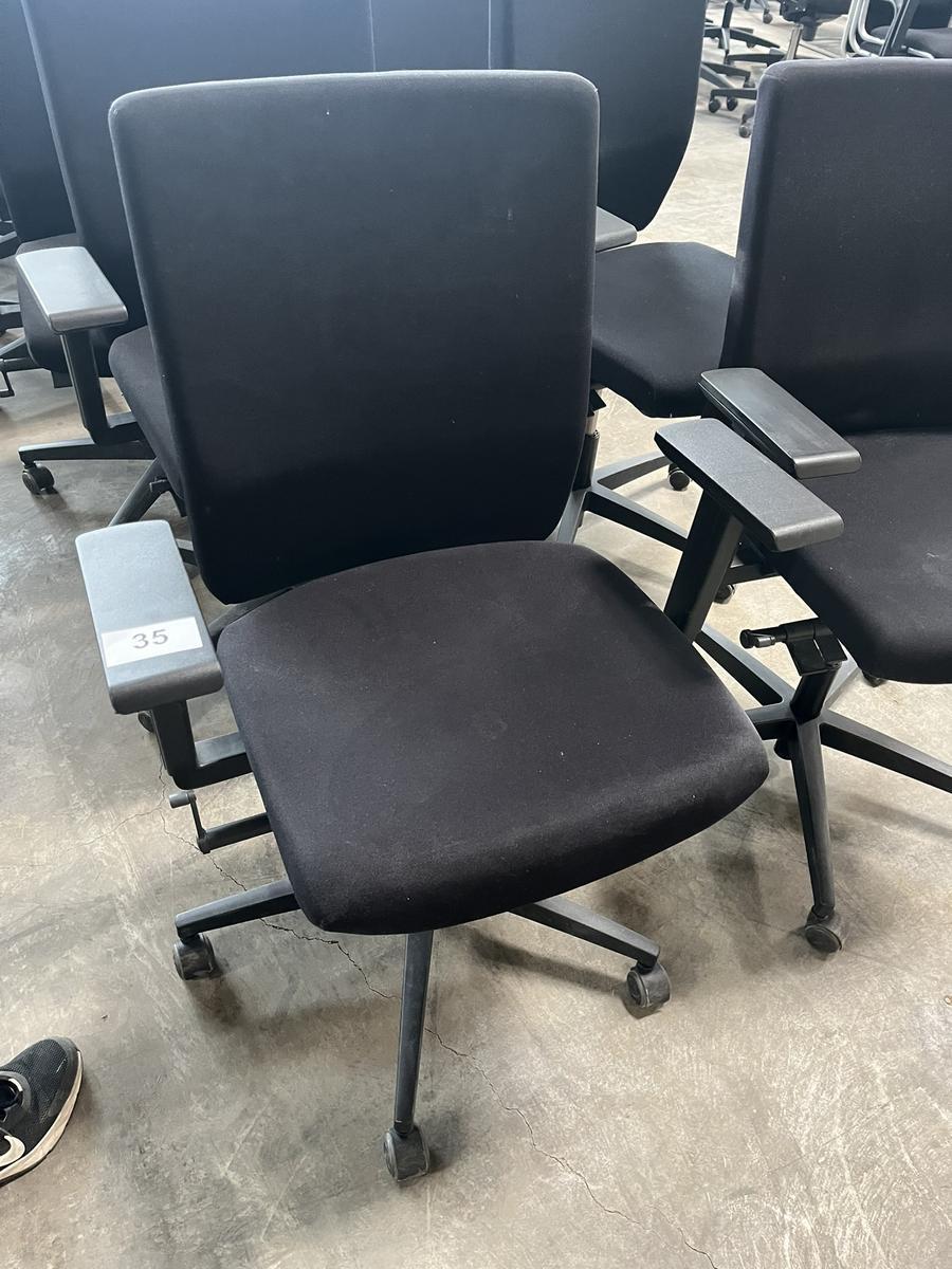 VIASIT - Neudörfler ergonomischer Bürodrehstuhl, schwarz, mit Armlehnen, Neigung, höhenverstellbar