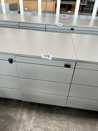 Neudörfler Rollcontainer, mit Schlüssel, silber, ca. 43x60x55cm, 4 Laden Neudörfler Rollcontainer, mit Schlüssel, silber, ca. 43x60x55cm, 4 Laden