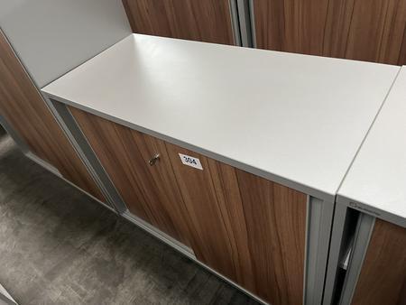 Neudörfler Aktenschrak, Nuss, mit Schiebetüren, ca. 100x45x80cm Neudörfler Aktenschrak, Nuss, mit Schiebetüren, ca. 100x45x80cm