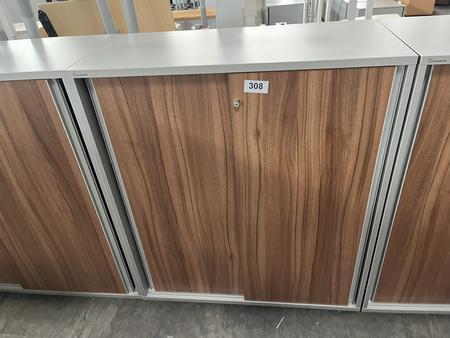 Neudörfler Aktenschrak, Nuss, mit Schiebetüren, ca. 100x45x120cm Neudörfler Aktenschrak, Nuss, mit Schiebetüren, ca. 100x45x120cm