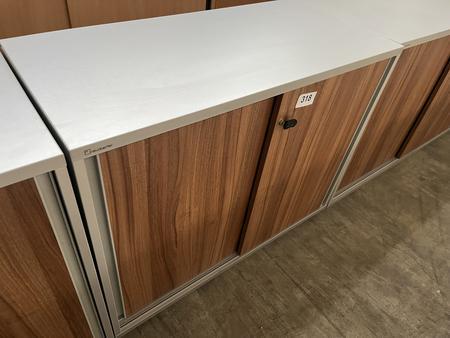 Neudörfler Aktenschrak, Nuss, mit Schiebetüren, ca. 100x45x80cm Neudörfler Aktenschrak, Nuss, mit Schiebetüren, ca. 100x45x80cm