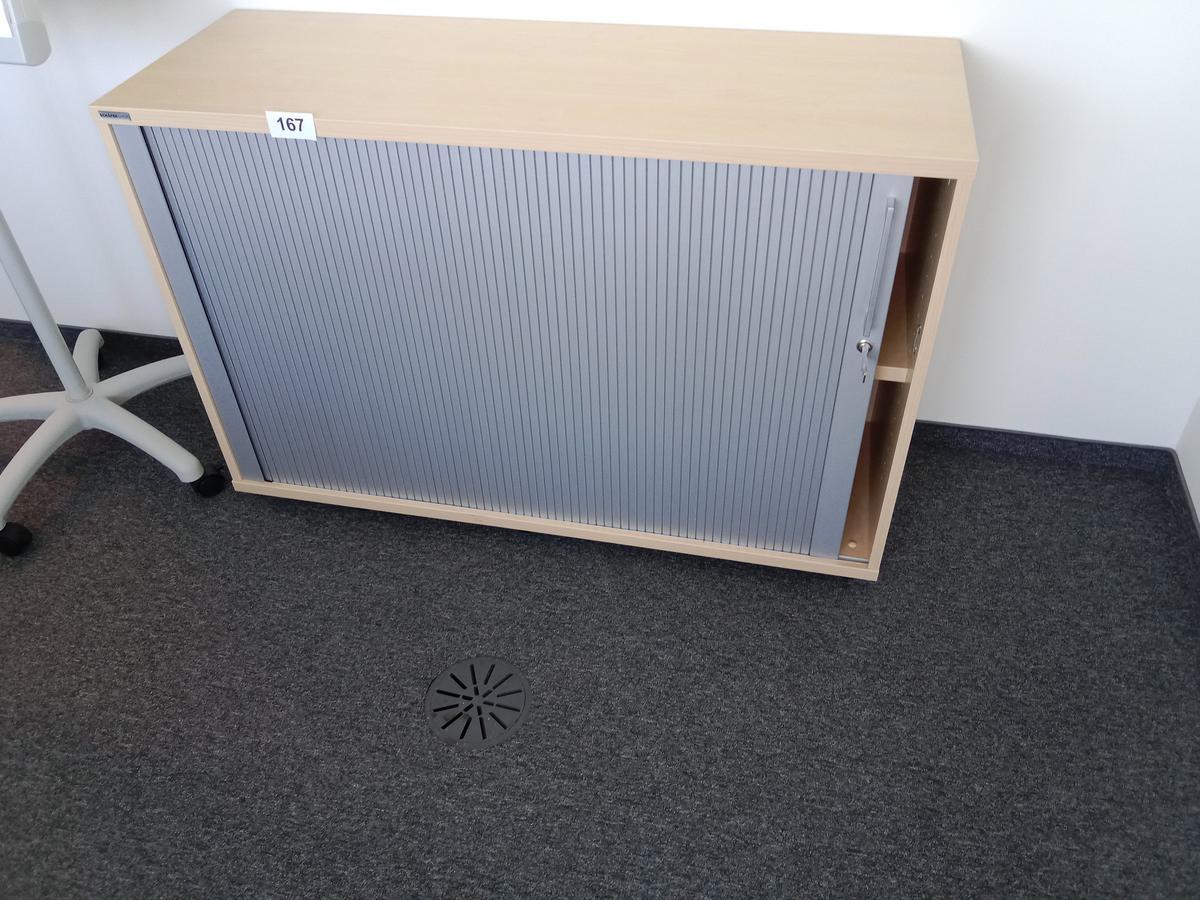 Aktenschrank mit Rollotüre 120/45/113 cm 3 Ordnerhöhen