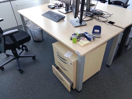 Schreibtisch Ahorn/silber 180x80 cm Schreibtisch Ahorn/silber 180x80 cm