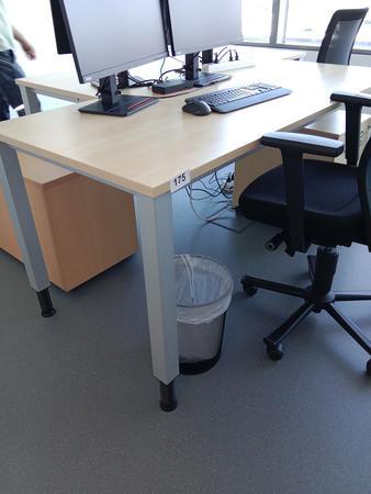 Schreibtisch Ahorn/silber 180x80 cm Schreibtisch Ahorn/silber 180x80 cm