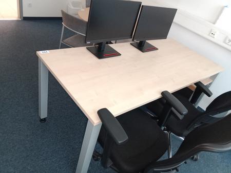 Schreibtisch Ahorn/silber 180x80 cm Schreibtisch Ahorn/silber 180x80 cm