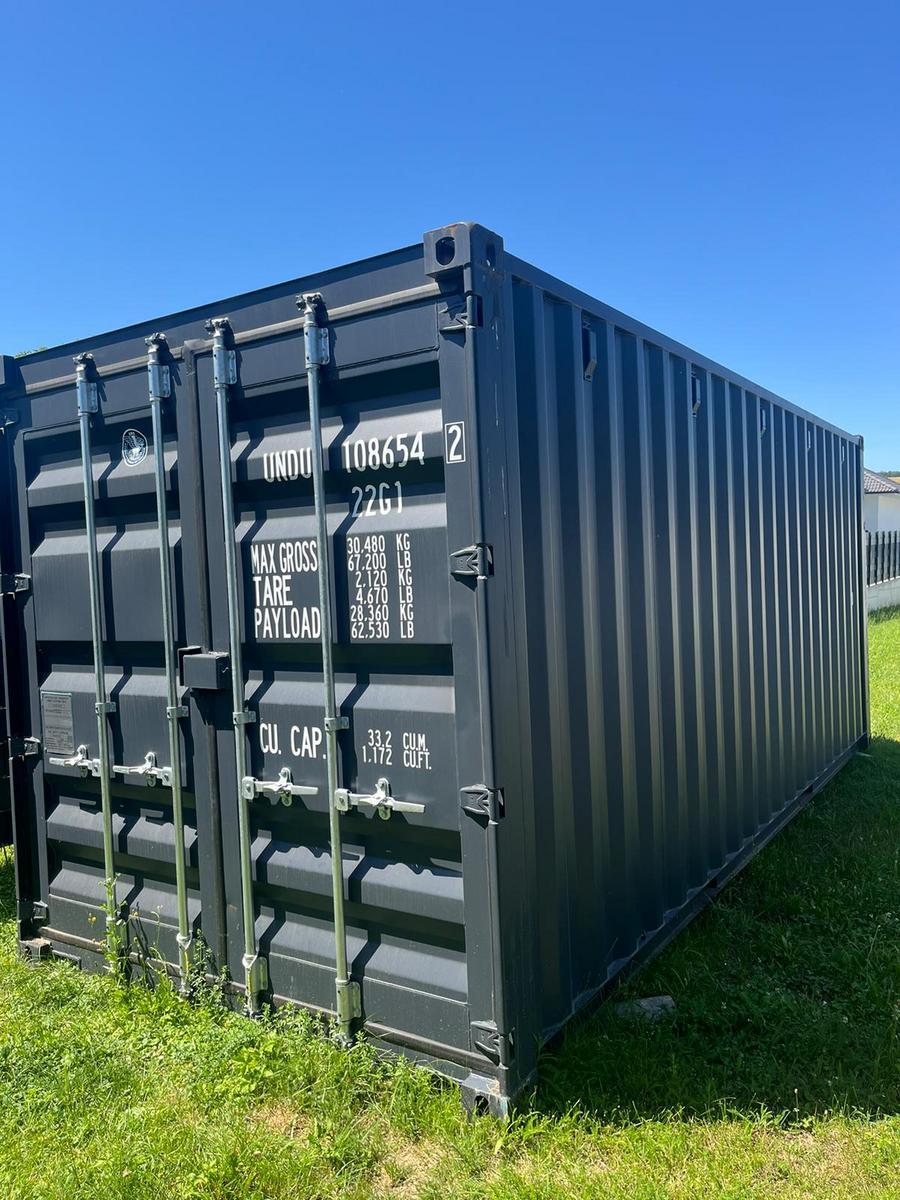 20 Fuß ISO See- und Lagercontainer, RAL7016 Anthrazitgrau,