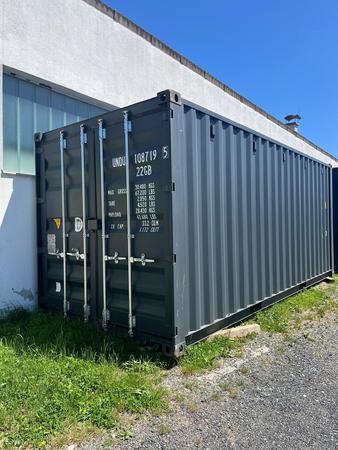 20 Fuß ISO See- und Lagercontainer, RAL7016 Anthrazitgrau, 20 Fuß ISO See- und Lagercontainer, RAL7016 Anthrazitgrau,