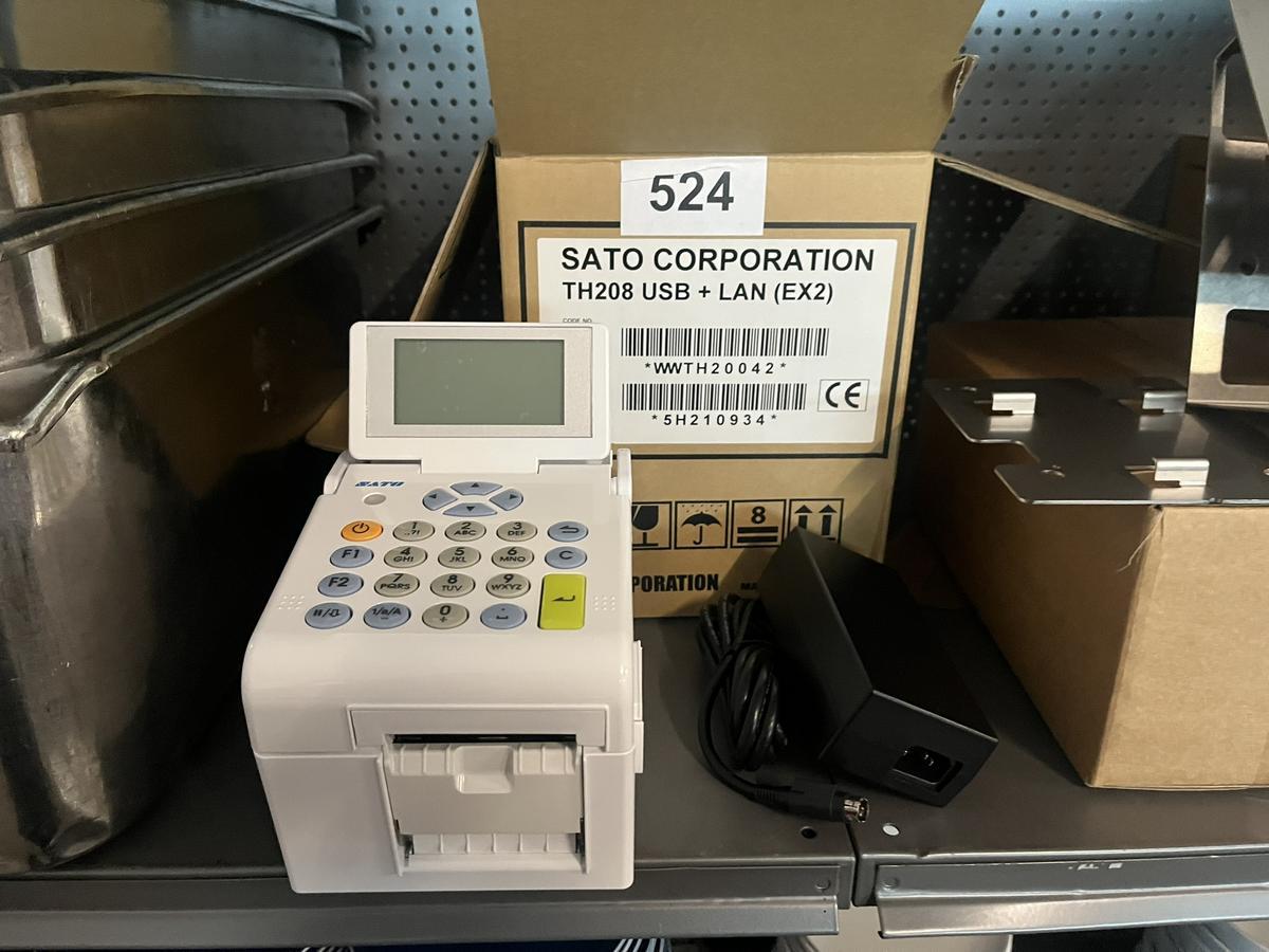 Sato Etikettendrucker Type TH 208 USB /LAN neu inkl. Wandhalterung