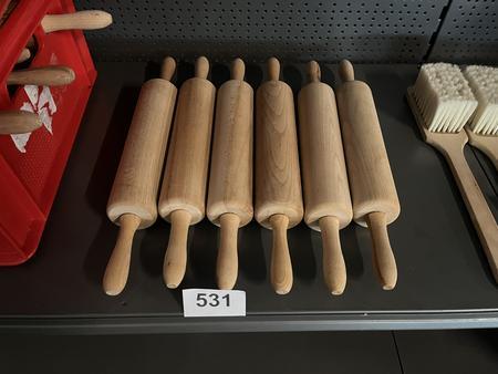 6 Stk. Teigroller  hellbraun, 25cm , fabriksneu