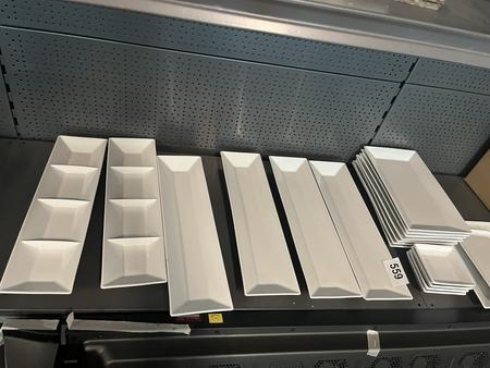 Posten Teller und Platten, wei