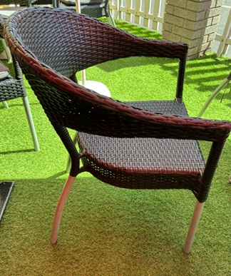 6 Stk. Rattansessel, rund