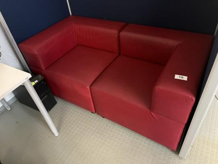 2teilige Sitzbankgruppe rot 2teilige Sitzbankgruppe rot