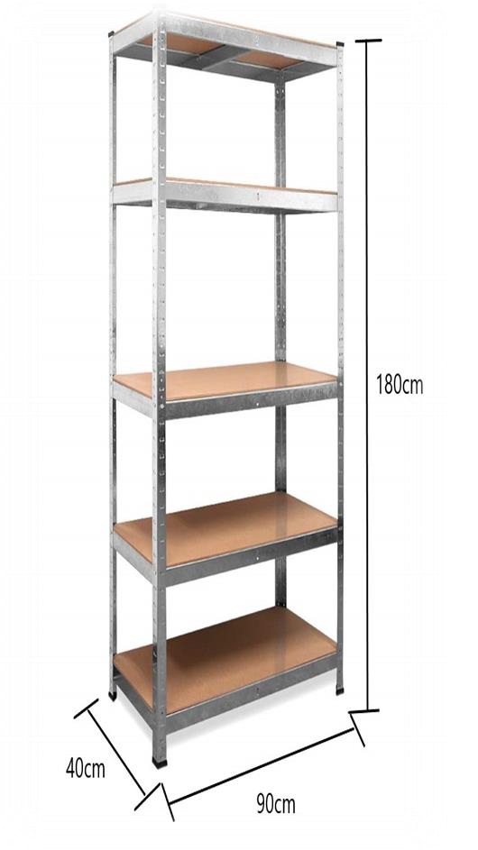 Schwerlastregal, zink, 90x40x180 cm