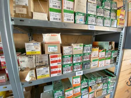 Regalinhalt Schrauben und Befestigungsmaterial Regalinhalt Schrauben und Befestigungsmaterial