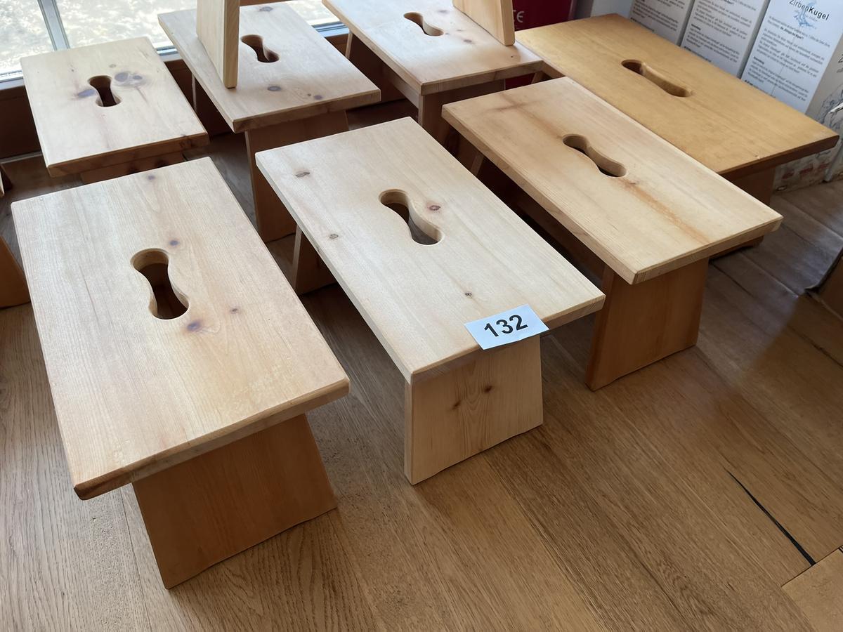3 Stk. Holzschemel 40 x 20 x22 cm