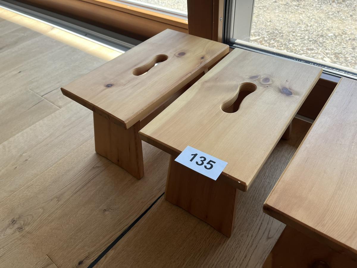 2 Stk. Holzschemel 34 x 20 x 20 cm