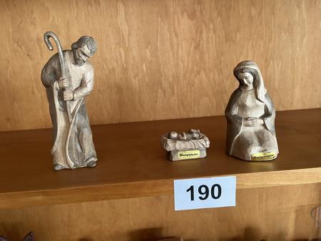 3 Stk. Heiligen Figuren handgeschnitzt 3 Stk. Heiligen Figuren handgeschnitzt
