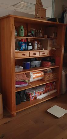 Schrank offen, Erle massiv, 140x180x50 cm ohne Inhalt Schrank offen, Erle massiv, 140x180x50 cm ohne Inhalt