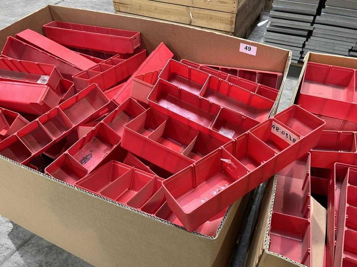 1 Palette mit Sortimentsboxen in Kunststoff ca. 40/9/8