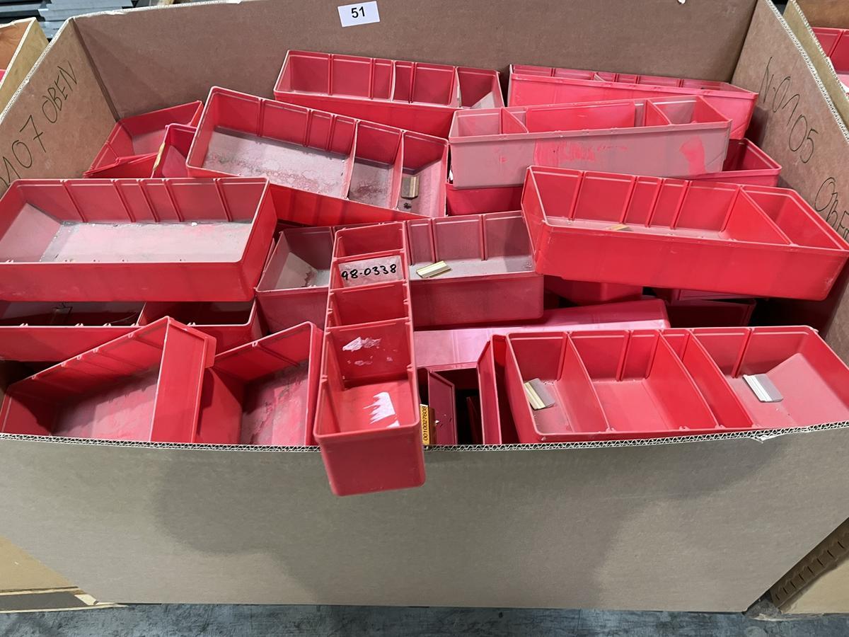 1 Palette mit Sortimentsboxen in Kunststoff ca. 40/9/18