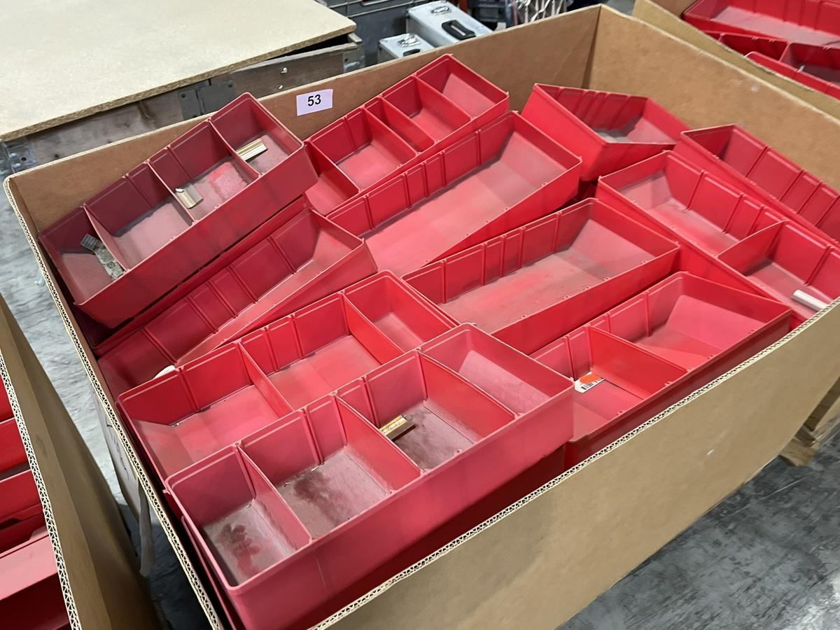 1 Palette mit Sortimentsboxen in Kunststoff ca. 40/9/18