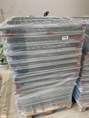 25 Stück Gitterrost-Einlagen für Palettenregale 88/109/7 cm 25 Stück Gitterrost-Einlagen für Palettenregale 88/109/7 cm