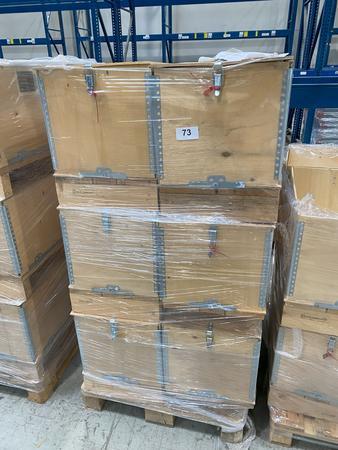 12 Stück Sperrholz-Verpackungskisten mit Deckel ca.40/60/48 cm 12 Stück Sperrholz-Verpackungskisten mit Deckel ca.40/60/48 cm