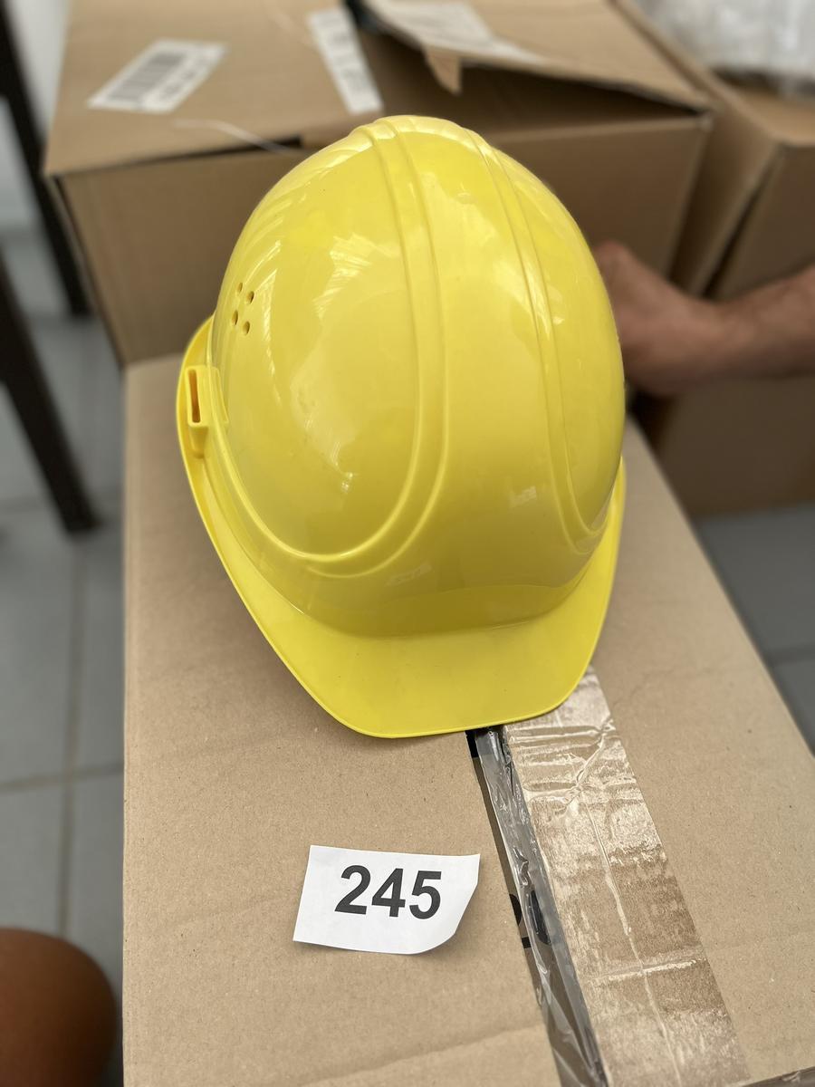 5 Stk. Bauhelme Fabriksneu