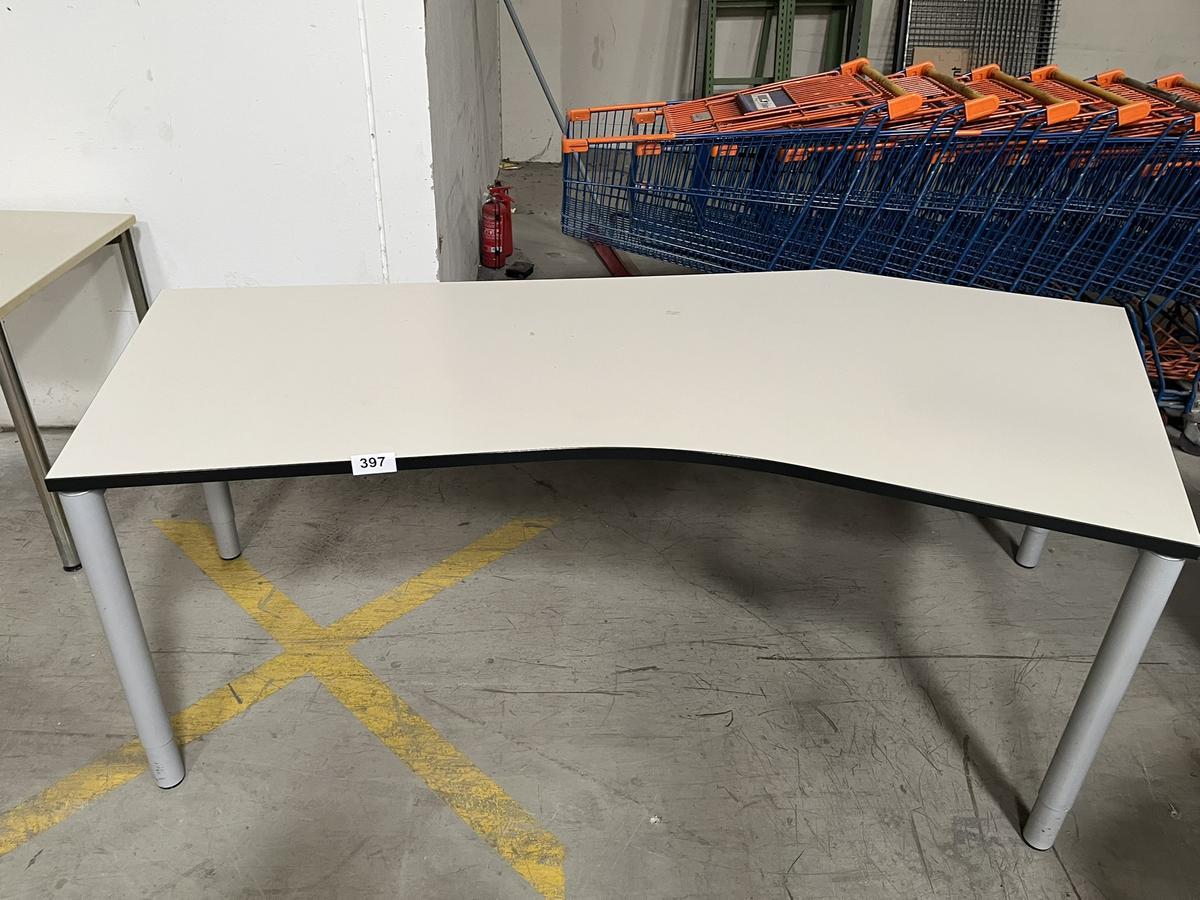 Schreibtisch geschwungen 208 x 100 x 80 cm