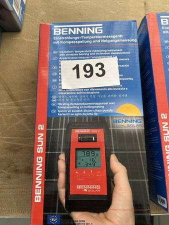 BENNING Einstarhlungs und Temperaturmessgerät SUN2 BENNING Einstarhlungs und Temperaturmessgerät SUN2