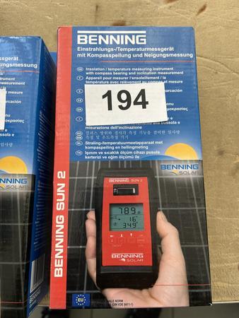 BENNING Einstarhlungs und Temperaturmessgerät SUN3 BENNING Einstarhlungs und Temperaturmessgerät SUN3