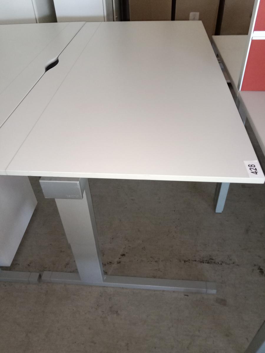 Techo Schreibtisch mit Kurbel, höhenverstellbar, 160x80cm, in grau?d=2025-09-02 13:06:06