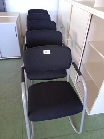 5 Stk. Sato Freischwinger, Stoff, schwarz 5 Stk. Sato Freischwinger, Stoff, schwarz