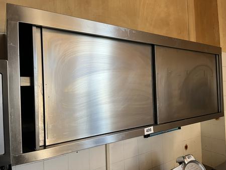 Edelstahl Hängeschrank ca. 160/40/60 cm mit 2 Etagen Edelstahl Hängeschrank ca. 160/40/60 cm mit 2 Etagen