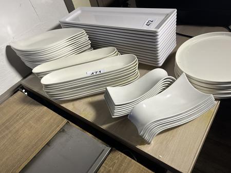 50 teiliges Porzellenplattenset 50 teiliges Porzellenplattenset