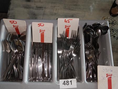 215 tlg. Besteckset 50 Messer,45 Gabeln,50 Löffel,DG 39,DL 30 215 tlg. Besteckset 50 Messer,45 Gabeln,50 Löffel,DG 39,DL 30