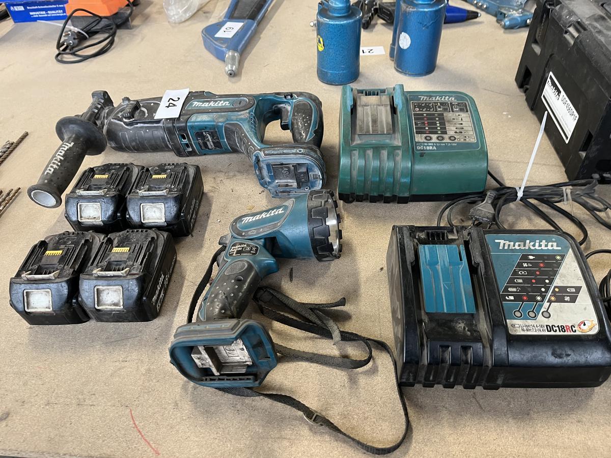 Makita Akku Bohrhammer BHR 241  4 x Akku,2 Ladegerät