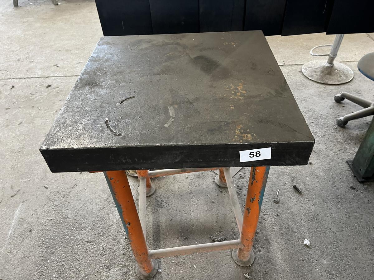 Metall-,Richtplatte mit Unterbautisch