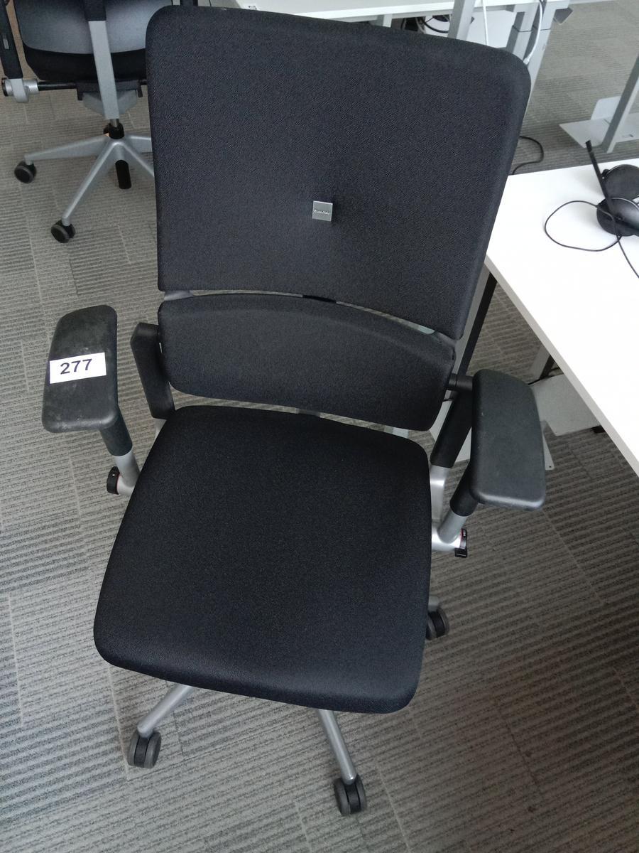 Steelcase Bürodrehstuhl, Stoffbezug, schwarz