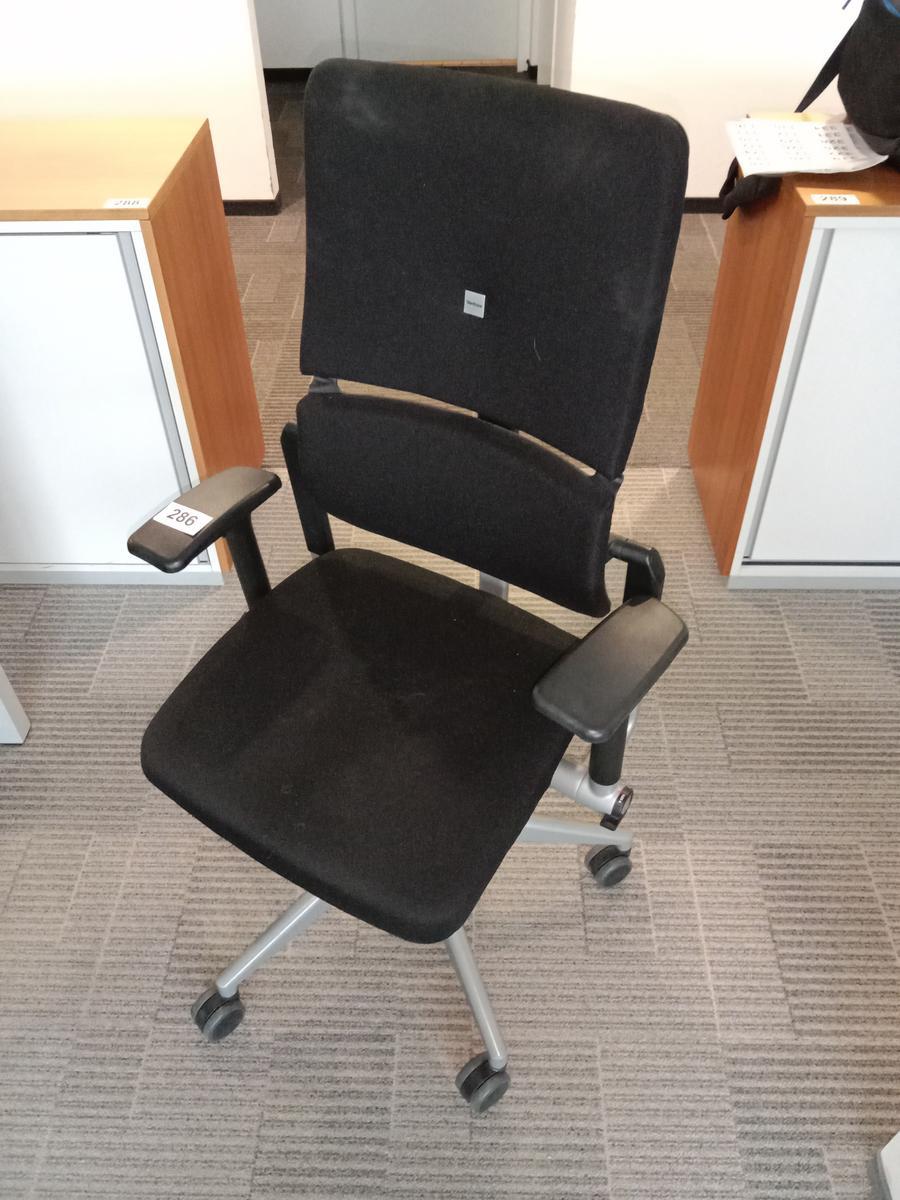 Steelcase Bürodrehstuhl, Stoffbezug, schwarz