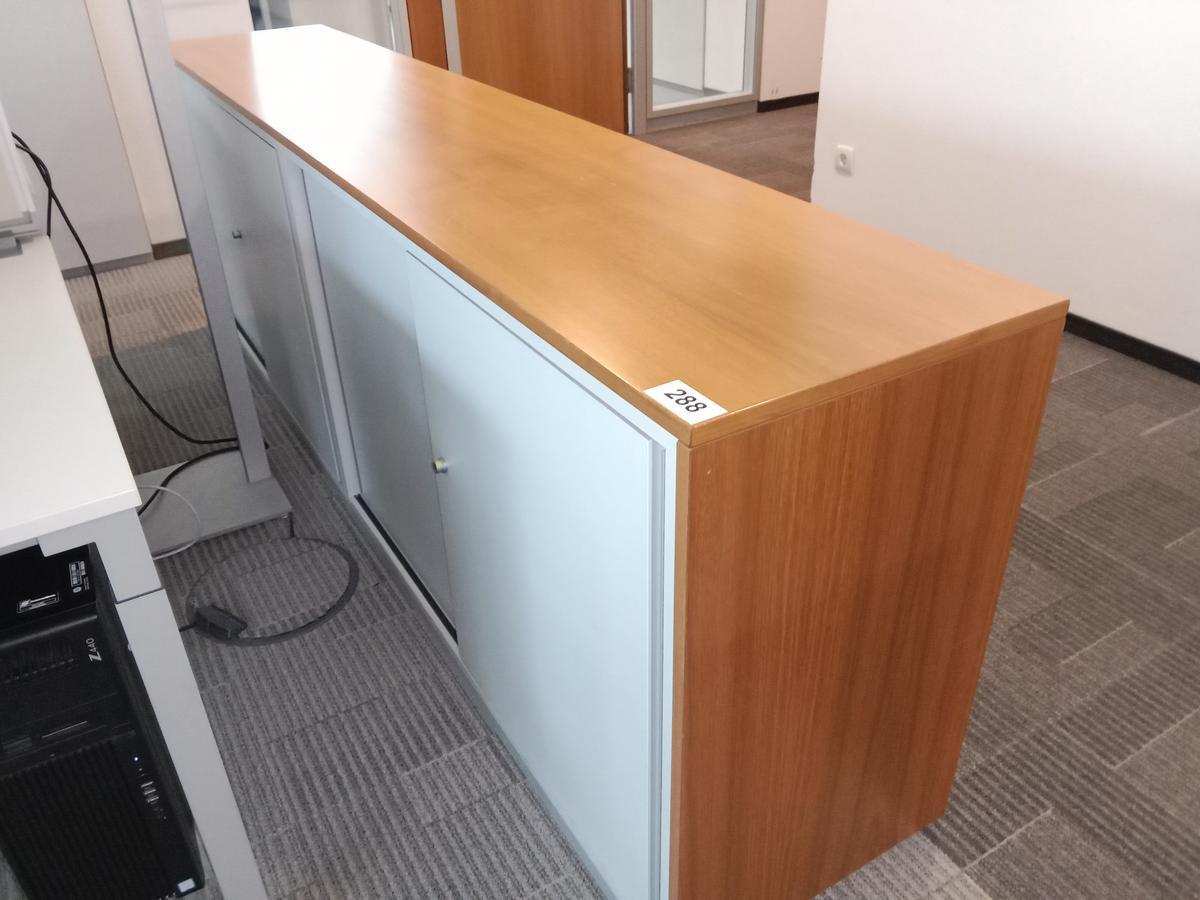 2teilige Aktenschrankkombination, Steelcase, weiß, je 120cm lang und 2 Ordner hoch