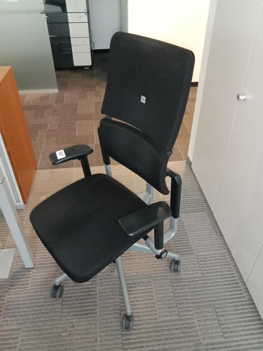 Steelcase Bürodrehstuhl, Stoffbezug, schwarz